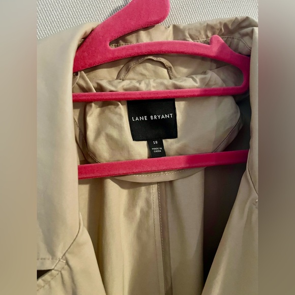 Lane Bryant Tan Double-Breasted Trench Coat - Picture 2 of 4
